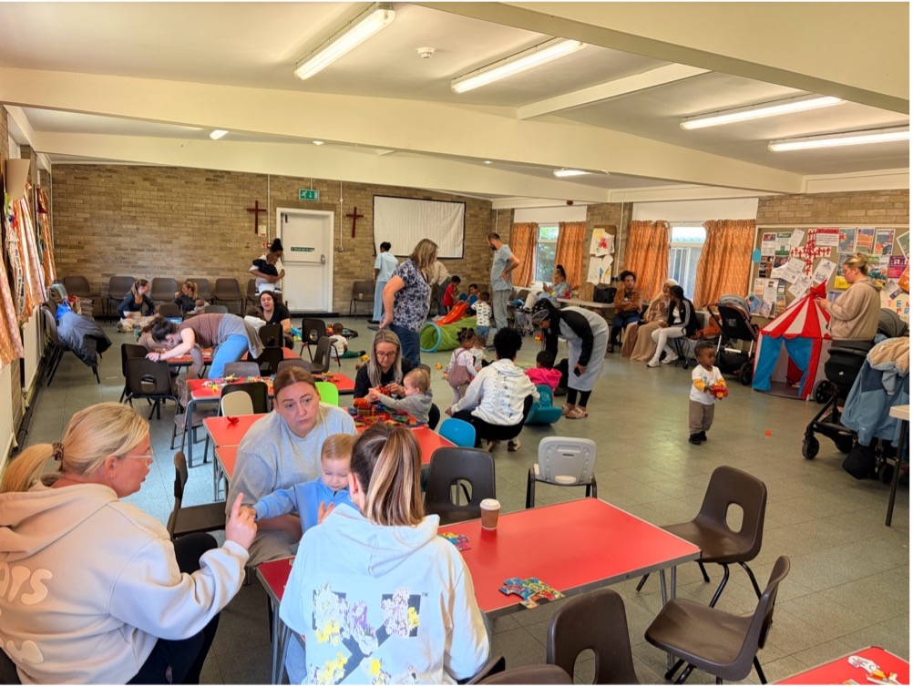 Playgroup in their temporary home at St Phillip’s Church Hall.